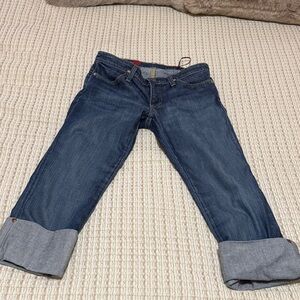 AG Adriano Goldschmied Dark Blue Capri Jeans
